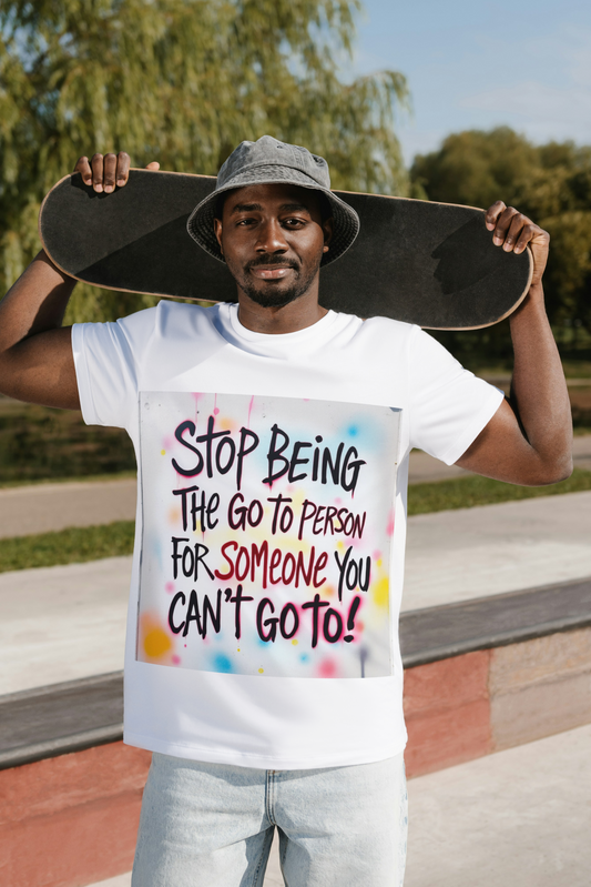 short sleeve t-shirt designed to spark thought